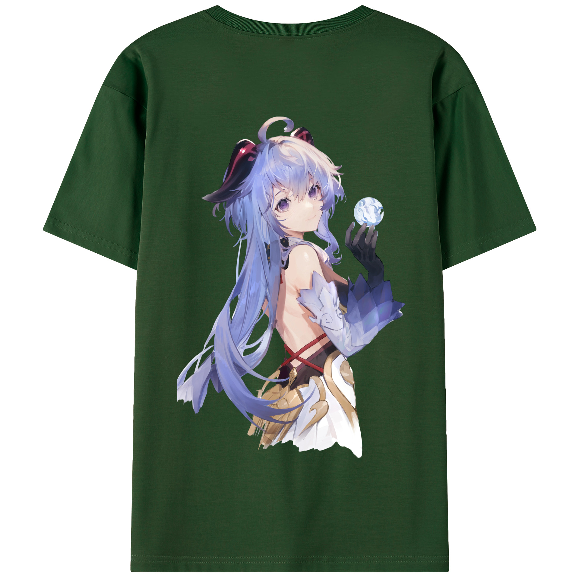 げんし神 甘雨 かんう genshin Ganyu 綿100％半袖Tシャツ（背面プリント）